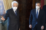 Il Presidente della Repubblica Sergio Mattarella con il Prof. Mario Draghi