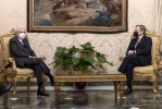 Il Presidente della Repubblica Sergio Mattarella con il Presidente del Consiglio incaricato  Mario Draghi