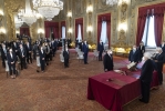 Il Presidente della Repubblica Sergio Mattarella e il Presidente del Consiglio Mario Draghi in occasione della cerimonia di giuramento del governo