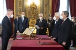 L'On. Lorenzo Guerini, Ministro della difesa, durante il giuramento
