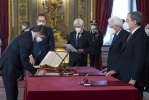L'On. Dario Franceschini, Ministro per i beni e le attività culturali, in occasione del giuramento