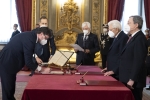 L'On. Giancarlo Giorgetti, Ministro dello sviluppo economico, in occasione del giuramento
