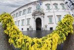 Il palazzo del Quirinale in occasione della Giornata Internazionale della Donna