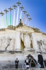 Il Presidente Sergio Mattarella in occasione della deposizione di una corona d’alloro sulla Tomba del Milite Ignoto,nella ricorrenza del 76° anniversario della Liberazione,il sorvolo delle Frecce Tricolori
