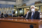 Il Presidente Sergio Mattarella nell'Aula Bunker del carcere dell’Ucciardone, in occasione della cerimonia commemorativa dell’anniversario delle stragi di Capaci e di Via d’Amelio.
