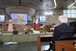 Il Presidente Sergio Mattarella nell'Aula Bunker del carcere dell’Ucciardone, in occasione della cerimonia commemorativa dell’anniversario delle stragi di Capaci e di Via d’Amelio.
