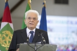 Il Presidente Sergio Mattarella durante il suo intervento in occasione della cerimonia commemorativa dell’anniversario delle stragi di Capaci e di Via d’Amelio.
