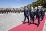 Il Presidente Sergio Mattarella incontra i Capitani Reggenti della Repubblica di San Marino, LL.EE.,i Signori Gian Carlo Venturini e Marco Nicolini, in visita ufficiale. 
