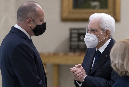 Il Presidente Sergio Mattarella con il Presidente della Repubblica di Bulgaria Rumen Radev