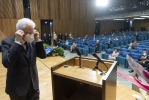 Il Presidente Sergio Mattarella nel corso della cerimonia per l’anno accademico 2020-2021 dell’Università degli Studi di Milano