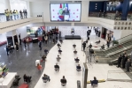 Il Presidente Sergio Mattarella in occasione dell'inaugurazione della nuova area imbarchi dell’Aeroporto di Milano Linate
