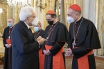 Il Presidente della Repubblica Sergio Mattarella con S.Em. Rev.ma il Cardinale Augusto Mauro Gambetti
