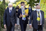 Il Presidente Sergio Mattarella con Ettore Prandini, Presidente della Confederazione nazionale Coldiretti e Vincenzo Gesmundo, Segretario generale della 
Confederazione nazionale Coldiretti, in occasione della celebrazione della 1^ Festa dell’educazione alimentare nelle scuole, a cura di Coldiretti