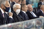 Roma - Il Presidente della Repubblica Sergio Mattarella allo stadio olimpico in occasione della partia inaugurale Italia Turchia degli Europei di Calcio