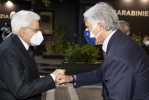 Il Presidente Mattarella con il Presidente del CONI Giovanni Mlagò in oaccaione della partita inaugurale degli europei di calcio 2020