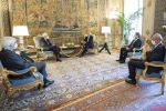 Il Presidente della Repubblica Sergio Mattarella con Bernardo Petralia, Capo del Dipartimento dell’Amministrazione Penitenziaria,e con Roberto Tartaglia, Vice Capo del Dipartimento dell’Amministrazione Penitenziaria,in occasione del 204° anniversario della sua costituzione
