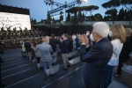 Il Presidente Sergio Mattarella e la Signora Laura alla rappresentazione dell’opera “Il trovatore” di Giuseppe Verdi, diretta dal Maestro Daniele Gatti, in occasione della serata inaugurale della stagione estiva del Teatro dell’Opera di Roma  
