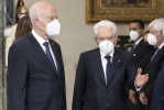 Il Presidente Sergio Mattarella con il Presidente della Repubblica Tunisina S.E. Kaïs Saïed,