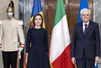 Il Presidente Sergio Mattarella con S.E. la Signora Maia Sandu, Presidente della Repubblica di Moldova, in visita ufficiale