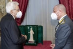 Il Presidente Sergio Mattarella nel corso dell'incontro con il Comandante Generale della Guardia di Finanza, unitamente ad una rappresentanza della Guardia di Finanza, in occasione del 247° anniversario della sua costituzione