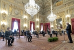 Il Presidente Sergio Mattarella nel corso dell'incontro con il Comandante Generale della Guardia di Finanza, unitamente ad una rappresentanza della Guardia di Finanza, in occasione del 247° anniversario della sua costituzione