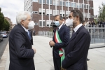 Il Presidente della Repubblica Sergio Mattarella con il Presidente della Regione Lombardia Attilio Fontana e il Sindaco di Milano Giuseppe Sala, in occasione dell’inaugurazione del nuovo Campus di Architettura del Politecnico di Milano
