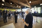 Il Presidente della Repubblica Sergio Mattarella con Don Antonio Mazzi, in occasione della visita alla Fondazione Exodus Onlus
