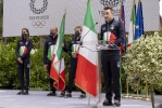 L'intervento dell'atleta Elia Viviani alla cerimonia di consegna della bandiera agli atleti italiani in partenza per i Giochi Olimpici e Paralimpici di Tokyo 2020