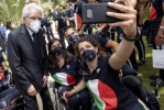 Il Presidente Sergio Mattarella con gli atleti italiani in partenza per i Giochi Olimpici e Paralimpici di Tokyo 2020