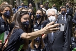 Il Presidente Sergio Mattarella con gli atleti italiani in partenza per i Giochi Olimpici e Paralimpici di Tokyo 2020