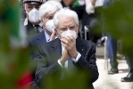 Il Presidente Sergio Mattarella nel corso della cerimonia di consegna della bandiera agli atleti italiani in partenza per i Giochi Olimpici e Paralimpici di Tokyo 2020
