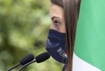 L'intervento dell'atleta Jessica Rossi alla cerimonia di consegna della bandiera agli atleti italiani in partenza per i Giochi Olimpici e Paralimpici di Tokyo 2020