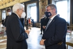 Il Presidente della Repubblica Sergio Mattarella con Antonino Spirlì Presidente facente funzioni Regione Calabria,in occasione dell'incontro con una delegazione della Conferenza delle Regioni e delle Province Autonome
