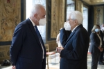 Il Presidente della Repubblica Sergio Mattarella conEugenio Giani presidente della Regione Toscana,in occasione dell'incontro con una delegazione della Conferenza delle Regioni e delle Province Autonome
