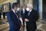 Il Presidente della Repubblica Sergio Mattarella con Attilio Fontana presidente della Regione Lombardia,in occasione dell'incontro con una delegazione della Conferenza delle Regioni e delle Province Autonome
