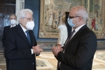 Il Presidente della Repubblica Sergio Mattarella con Donato Toma presidente della Regione Molise,in occasione dell'incontro con una delegazione della Conferenza delle Regioni e delle Province Autonome
