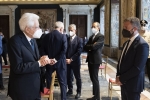 Il Presidente della Repubblica Sergio Mattarella con Alessandro Piana Vice Presidente regione Liguria,in occasione dell'incontro con una delegazione della Conferenza delle Regioni e delle Province Autonome
