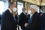 Il Presidente della Repubblica Sergio Mattarella con Vito Bardi presidente della Regione Basilicata,in occasione dell'incontro con una delegazione della Conferenza delle Regioni e delle Province Autonome
