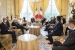 Il Presidente della Repubblica Sergio Mattarella con Richard Ferrand, Presidente dell’Assemblée Nationale