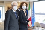 Il Presidente della Repubblica Sergio Mattarella all’UNESCO, con Audrey Azoulay Direttrice Generale, in occasione della visita di Stato nella Repubblica Francese 