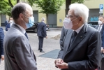 Il Presidente della Repubblica Sergio Mattarella con Flavio Deflorian, Rettore dell’Università degli Studi di Trento, in occasione della cerimonia di conferimento della laurea magistrale a titolo d’onore in European and International Studies ad Antonio Megalizzi