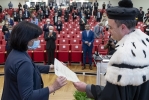 Il Presidente della Repubblica Sergio Mattarella assiste alla cerimonia di conferimento della laurea magistrale a titolo d’onore in European and International Studies ad Antonio Megalizzi