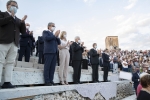 Il Presidente della Repubblica Sergio Mattarella e la Sig.ra Laura al Teatro Greco di Siracusa,in occasione della rappresentazione teatrale “Coefore Eumenidi”