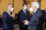 Il Presidente Sergio Mattarella a Pesaro,con Francesco Acquaroli, Presidente della Regione Marche,e Matteo Ricci,Sindaco di Pesaro,in occasione del concerto “Gala Rossini” di chiusura della 42a edizione del Rossini Opera Festival  
