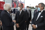 Il Presidente della Repubblica Sergio Mattarella con Luca Zaia, Presidente della Regione Veneto e Luigi Brugnaro, Sindaco di Venezia, in occasione dell'inaugurazione della 78* mostra internazionale d'arte cinematografica 