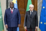 Il Presidente Sergio Mattarella con il Presidente della Repubblica democratica del Congo, S.E. il Signor FelixAntoine Tshisekedi Tshilombo