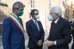 Il Presidente della Repubblica Sergio Mattarella, accolto dal Presidente della Regione Lombardia Attilio Fontana e dal Sindaco di Pavia Mario Fabrizio Fracassi,all'inaugurazione dell’Anno Accademico 2021-2022 dell’Università degli Studi di Pavia, in occasione del 660° anniversario dell’Ateneo
