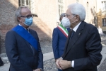 Il Presidente della Repubblica Sergio Mattarella, accolto da Vittorio Poma, Presidente della Provincia di Pavia, all'inaugurazione dell’Anno Accademico 2021-2022 dell’Università degli Studi di Pavia, in occasione del 660° anniversario dell’Ateneo
