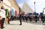 Il Presidente Sergio Mattarella a Porta San Paolo in occasione della deposizione di una corone d’alloro  nel del 78° anniversario della Difesa di Roma