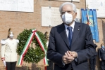 Il Presidente Sergio Mattarella a Porta San Paolo in occasione della deposizione di una corone d’alloro  nel del 78° anniversario della Difesa di Roma